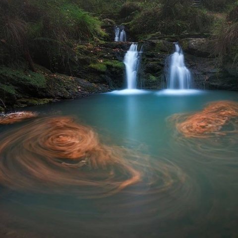 Cascadas de Lamiña en Ruente o Ursula